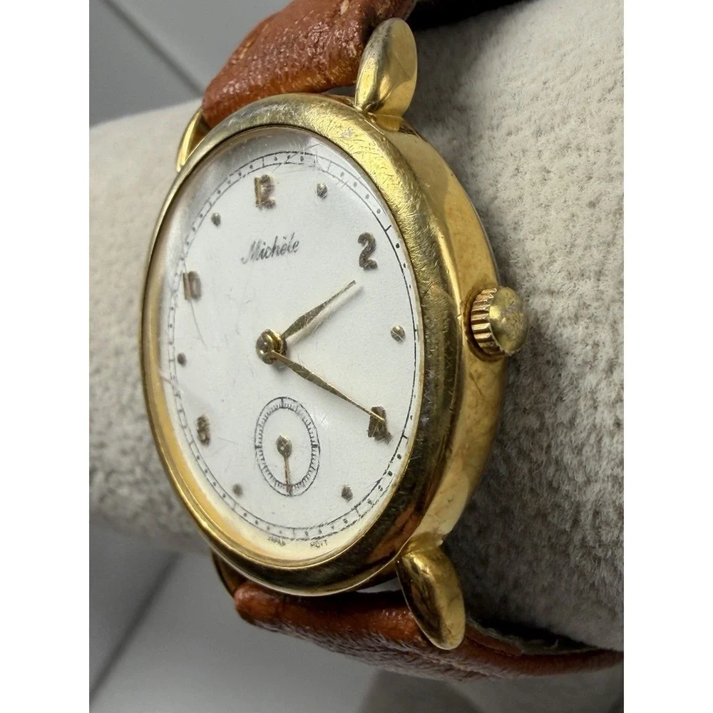 Michele Vintage Ladies Watch New Battery Small Seconds 33MM 7.5